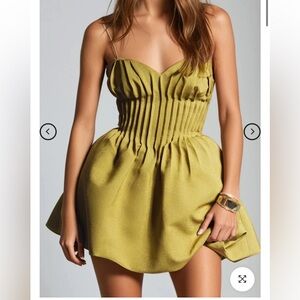 Chic Olive Mini Dress Innovare Denim New Dilara